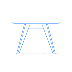 Furniture Dining Tables Risom Round Stencil Svg Design File, Free Vectors File